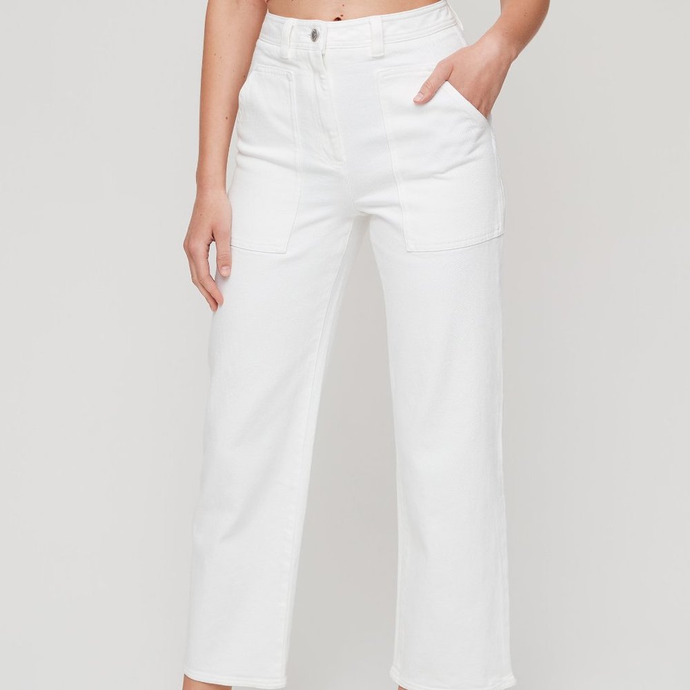 Aritzia Wilfred Ryley White Modern Utility Pant